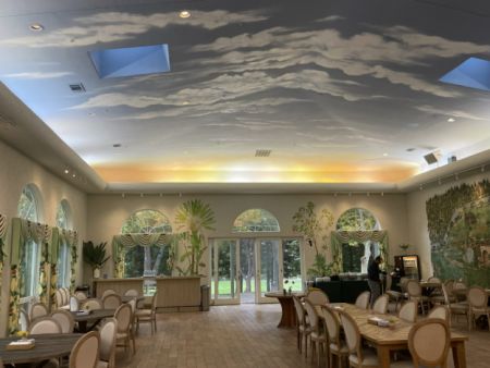 会客厅天花板东方预示东方日出的灯光 会客厅天花板东方预示东方日出的灯光