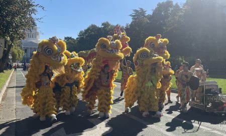 高昂雄健的舞狮队 高昂雄健的舞狮队