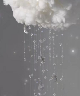 挑战0成本！用棉花做个闪电云雨灯~
