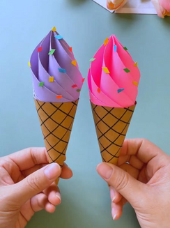 用纸做出来的冰淇淋，你见过吗?很简单，和孩子一起来做一个吧!
